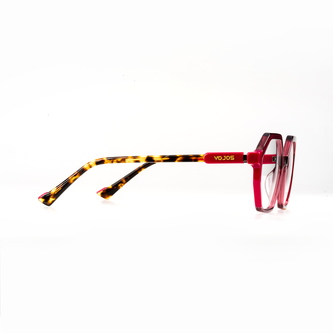 Ember Crest Geometric Glasses – Tortoiseshell Frames by Vojos