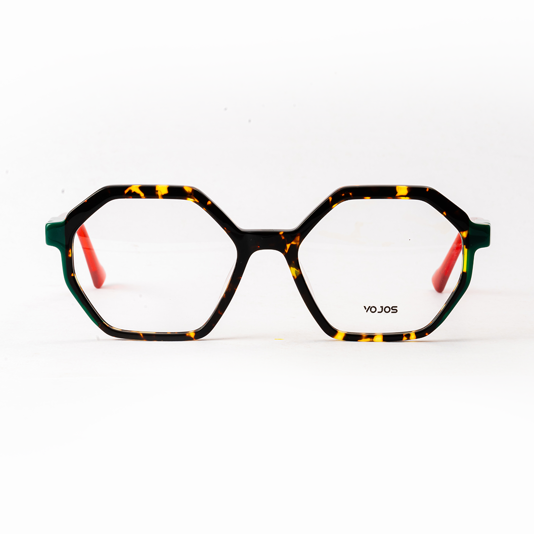 Ember Crest Geometric Glasses – Tortoiseshell Frames by Vojos