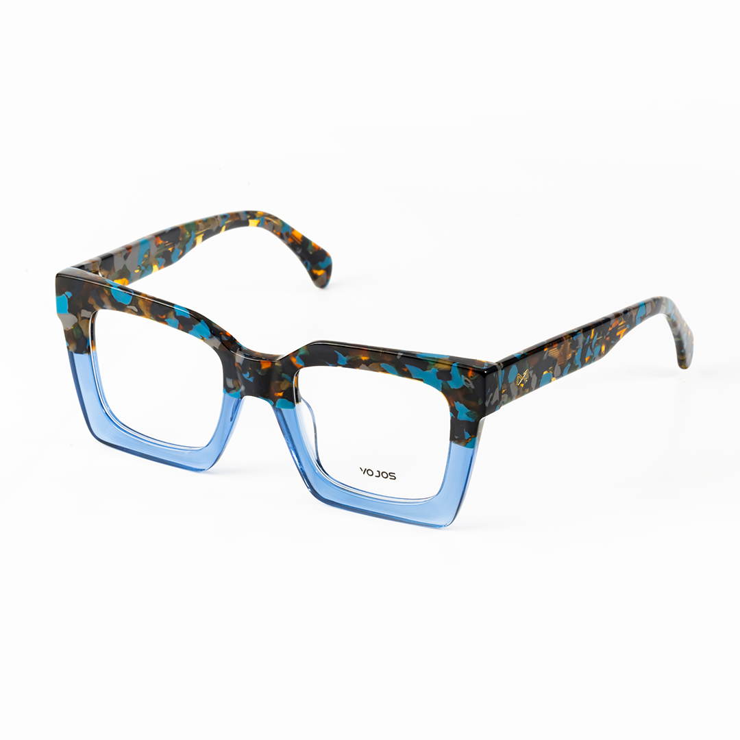 Vojos Bold Acetate Eyewear – Multicolor Square Glasses